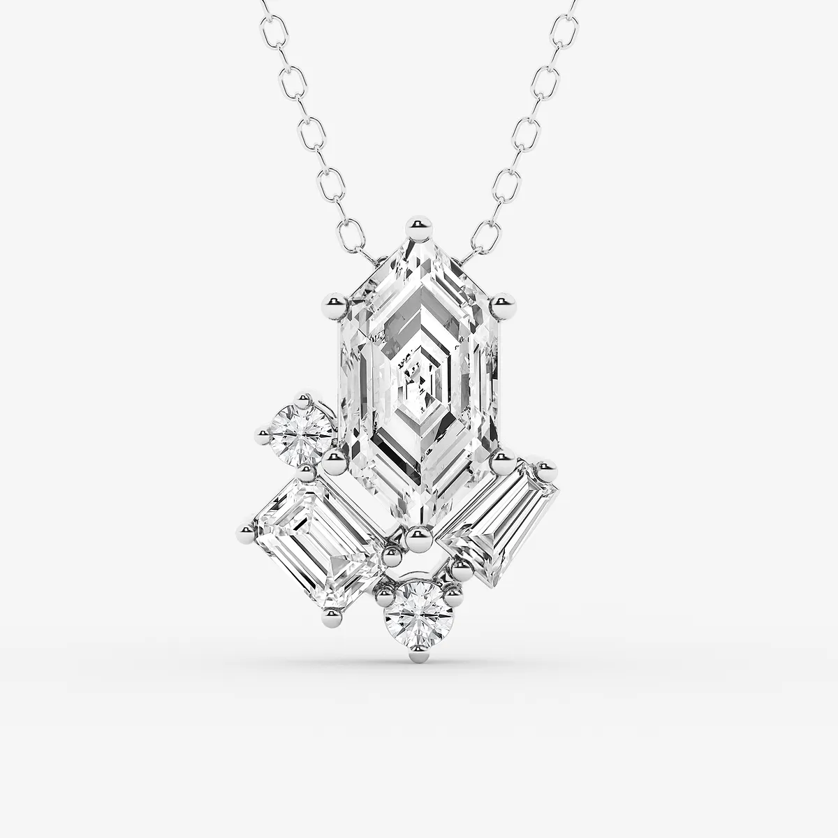 Dutch Lab Grown Diamond Five Stone Fashion Pendant