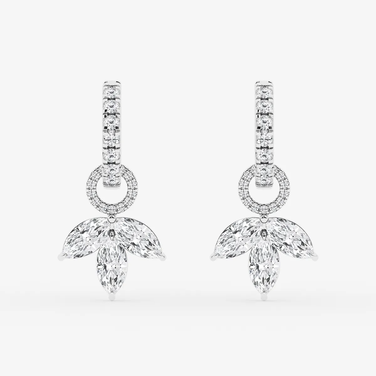 2 Lab Grown Diamond Drop Earrings
