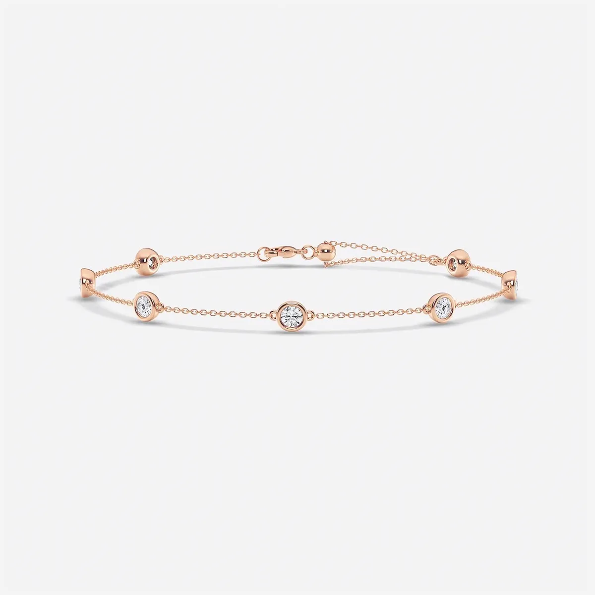 1 Lab Grown Diamond Anklet