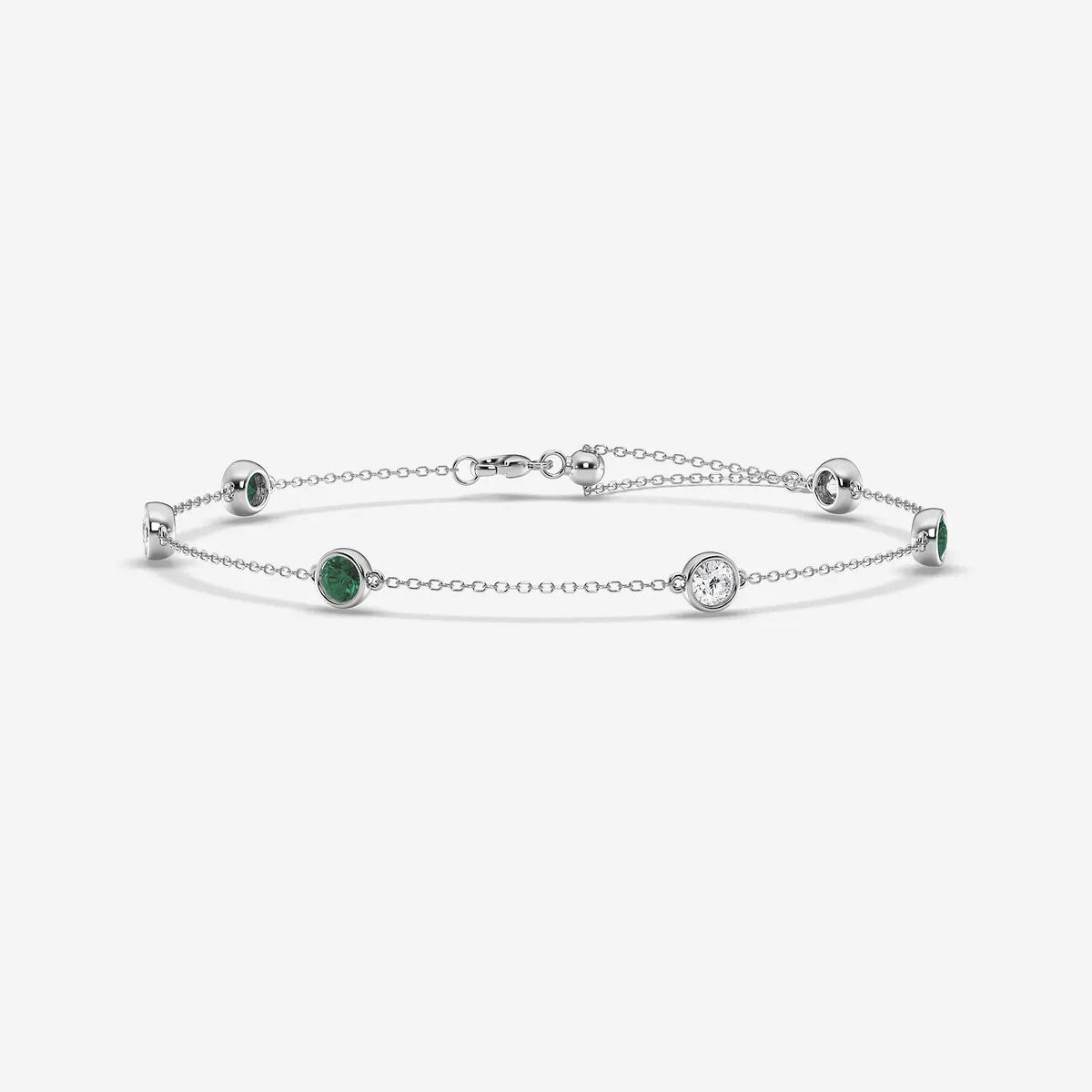 1 1/4 Cut Created and Lab Grown Diamond Anklet