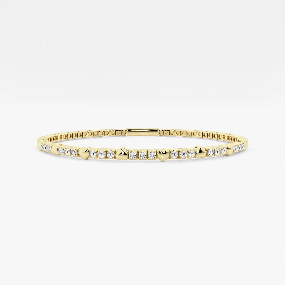 Lab Grown Diamond Flex Bangle Bracelet - 7 Inches