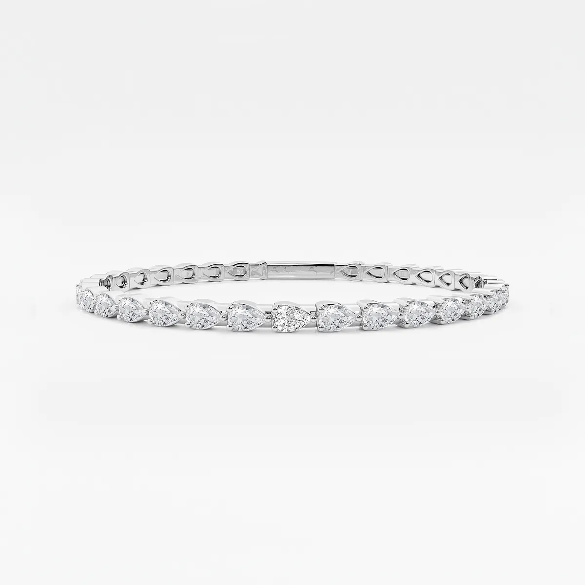 3 Lab Grown Diamond Flex Bangle Bracelet - 7 Inches