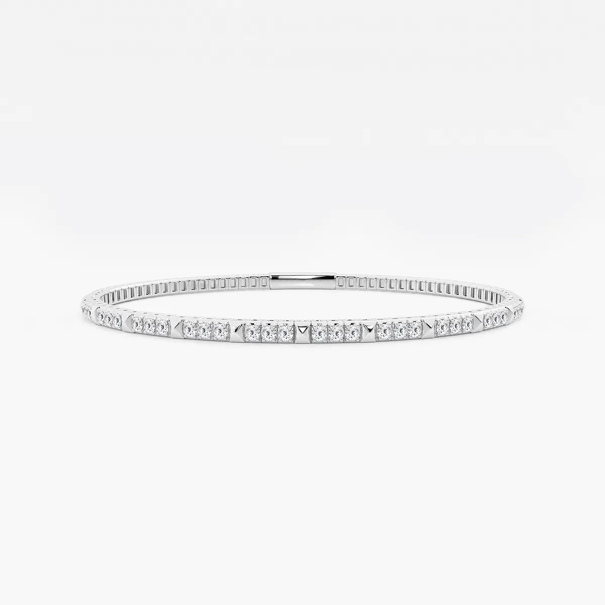 Lab Grown Diamond Flex Bangle Bracelet - 7 Inches