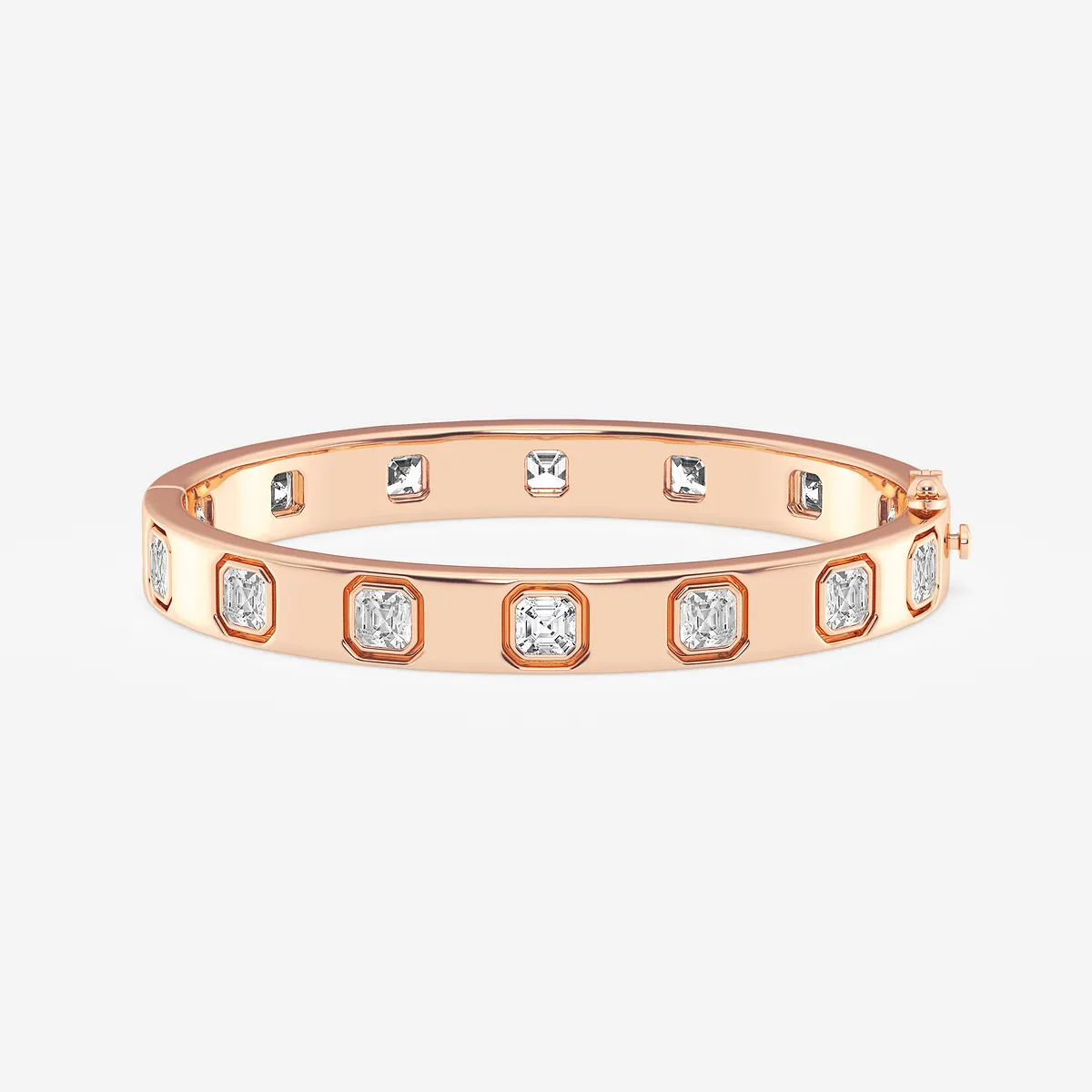 10 Lab Grown Diamond Bangle Bracelet - 7 Inches