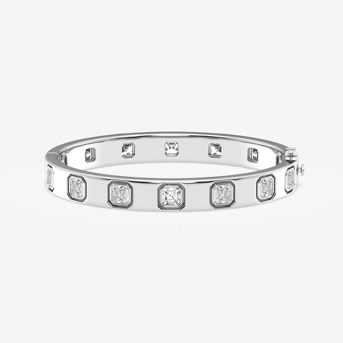 10 Lab Grown Diamond Bangle Bracelet - 7 Inches