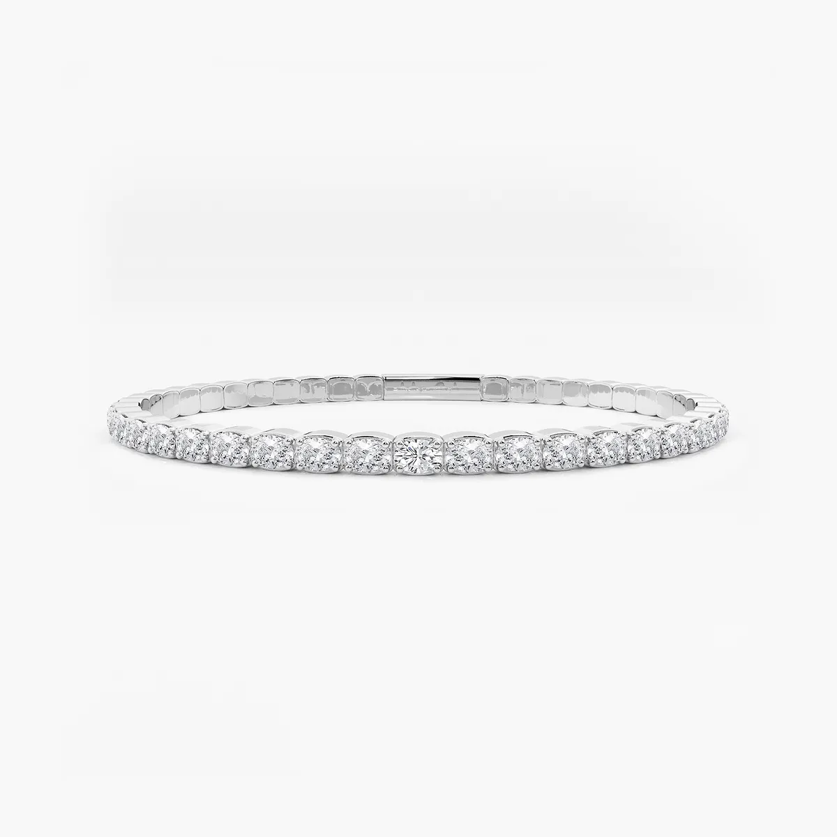 3 Lab Grown Diamond Flex Bangle Bracelet - 7 Inches