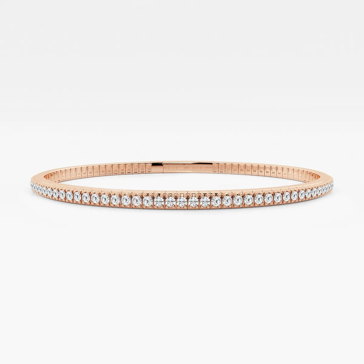 Lab Grown Diamond Flex Bangle Bracelet - 7 Inches