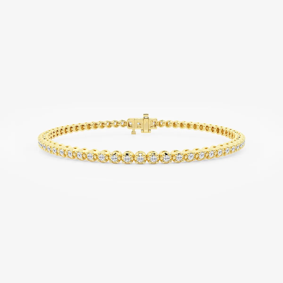 Lab Grown Diamond Four-Prong Tennis Bracelet - 7 Inches