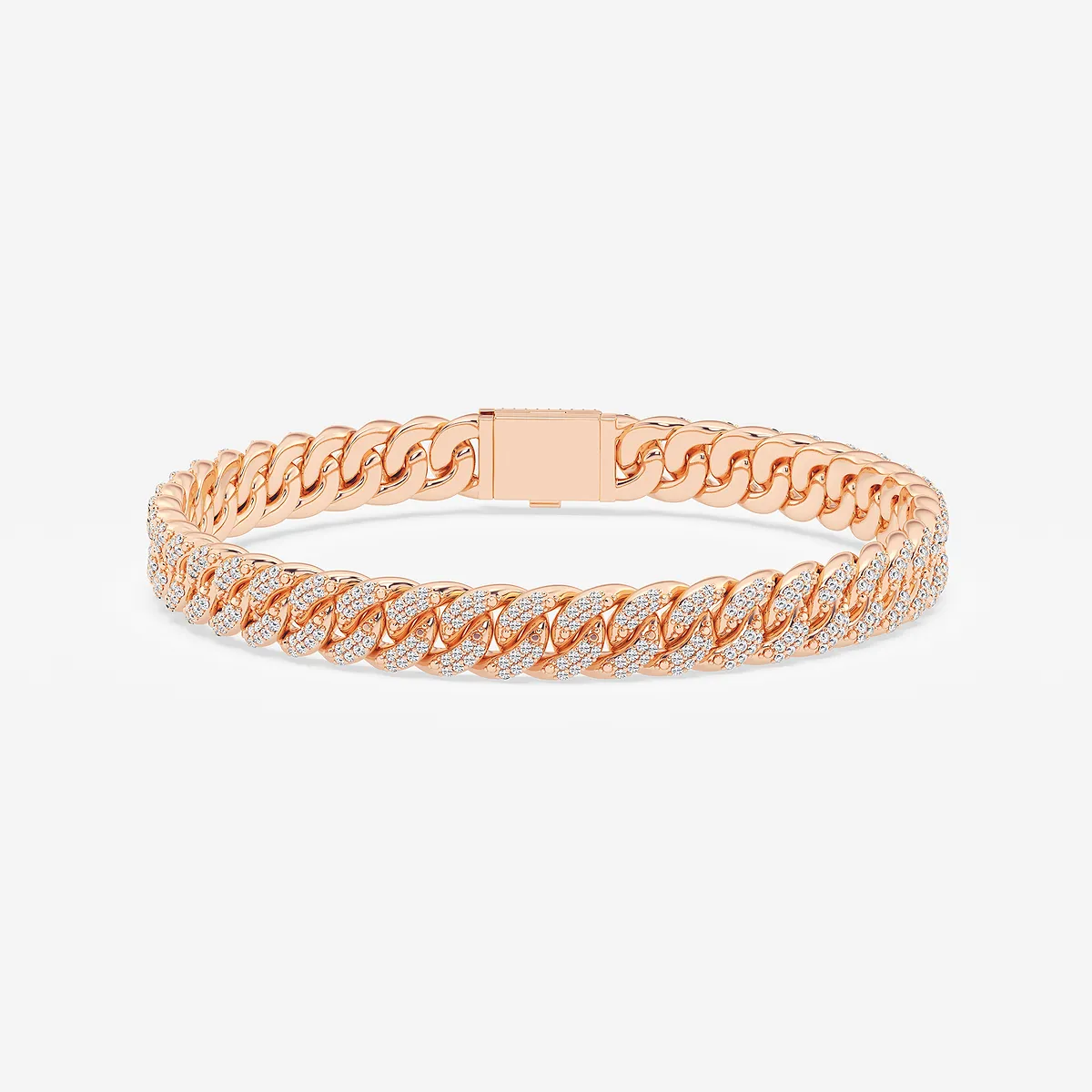 1 Lab Grown Diamond Cuban Link Bracelet - 7.5 Inches