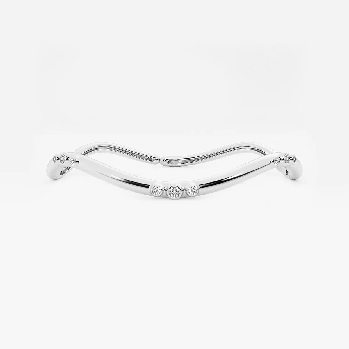 näas Eärth Lab Grown Diamond Wavy Bangle Bracelet - 7 Inches