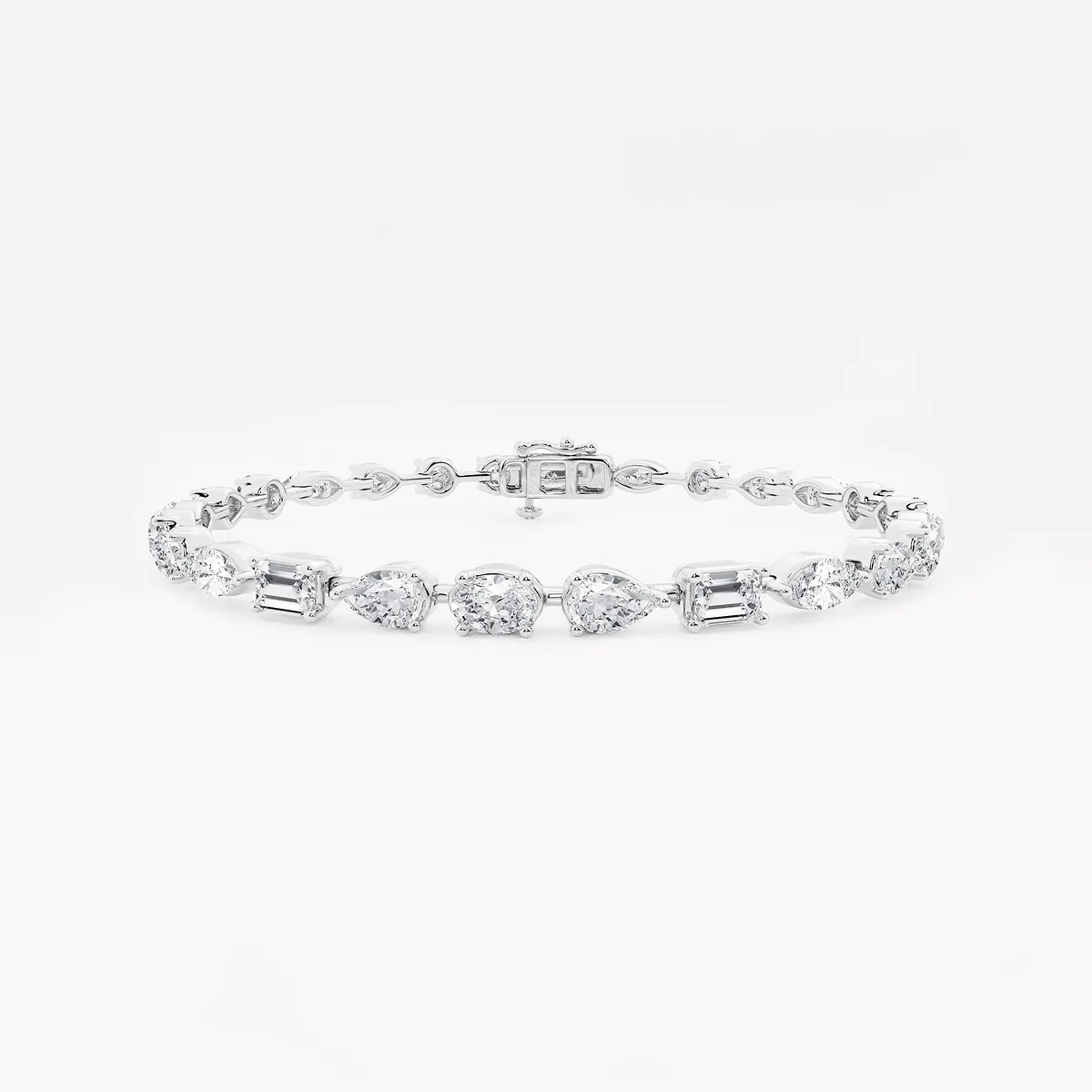 8 Multi-Shape Lab Grown Diamond Alternating Bracelet 8 Inches
