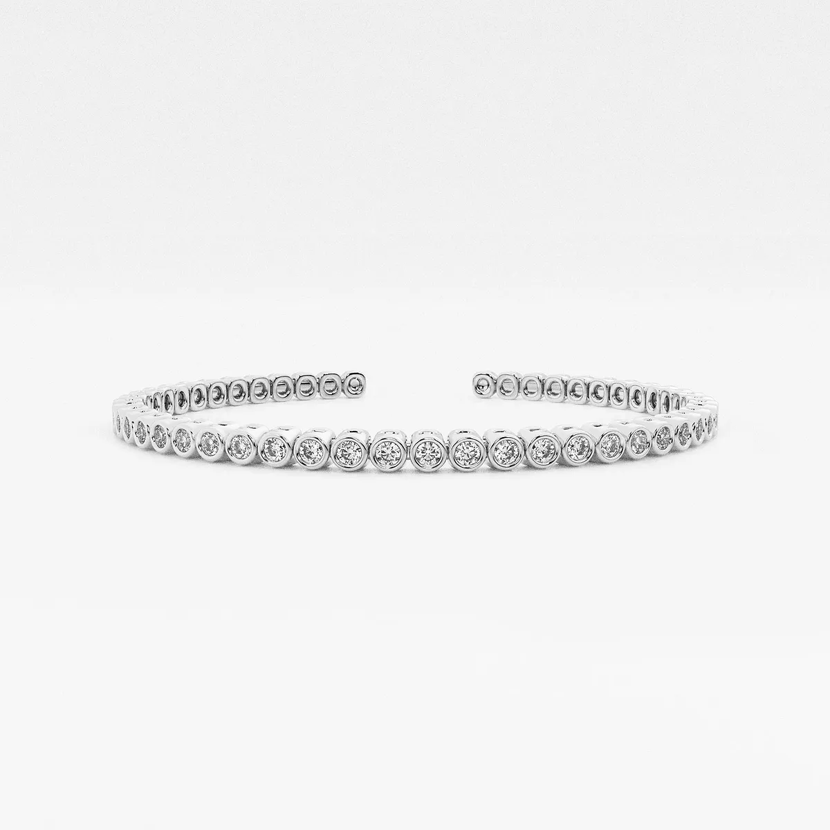 näas Flowing 1 Lab Grown Diamond Bold Bangle Bracelet 6 Inches