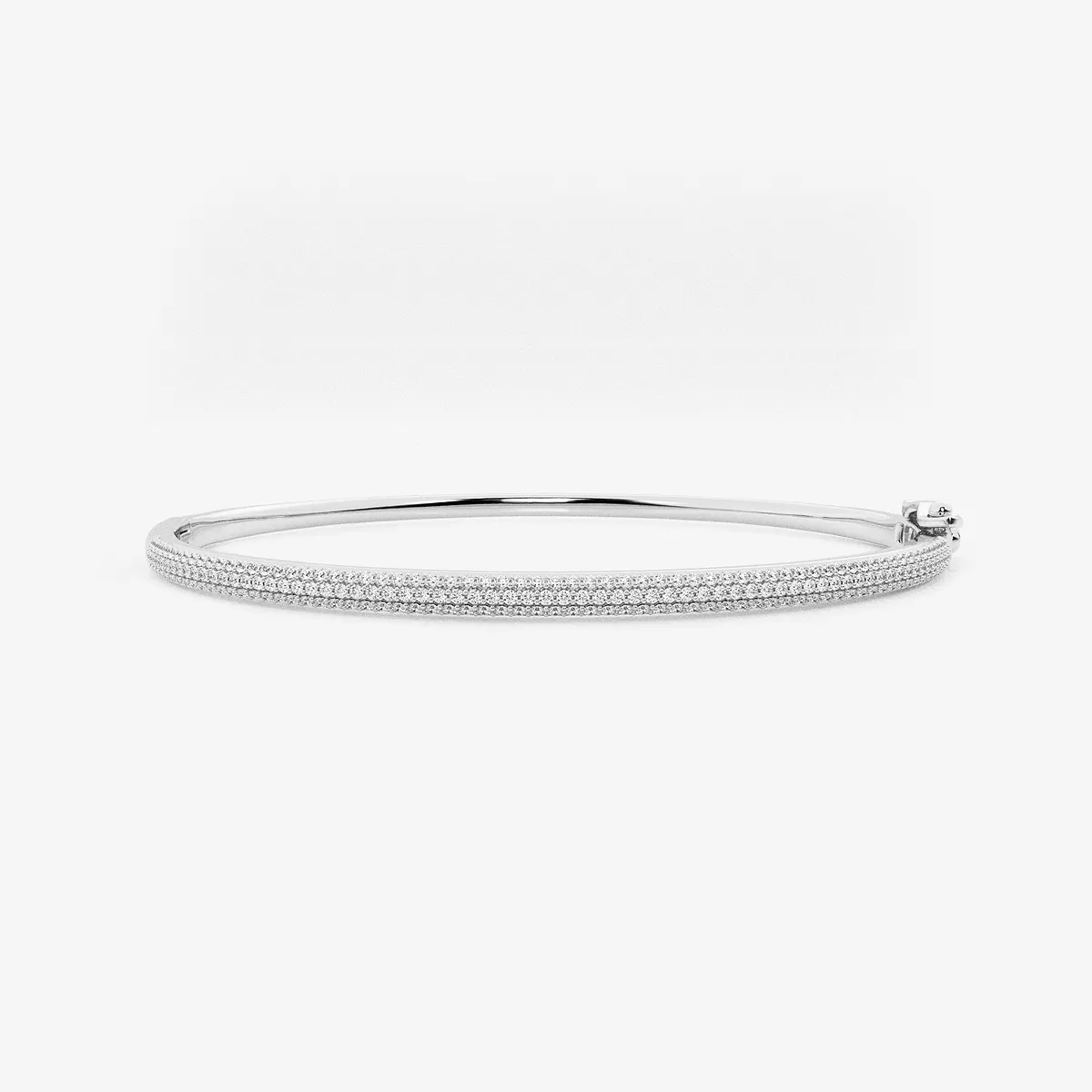 näas Bombë Lab Grown Diamond Pave Bangle Bracelet - 7 Inches
