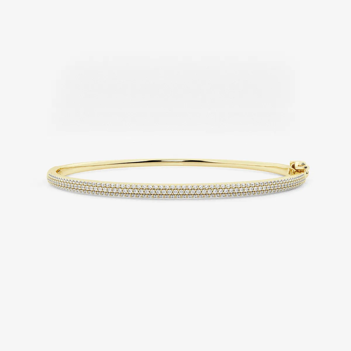 näas Bombë Lab Grown Diamond Pave Bangle Bracelet - 7 Inches