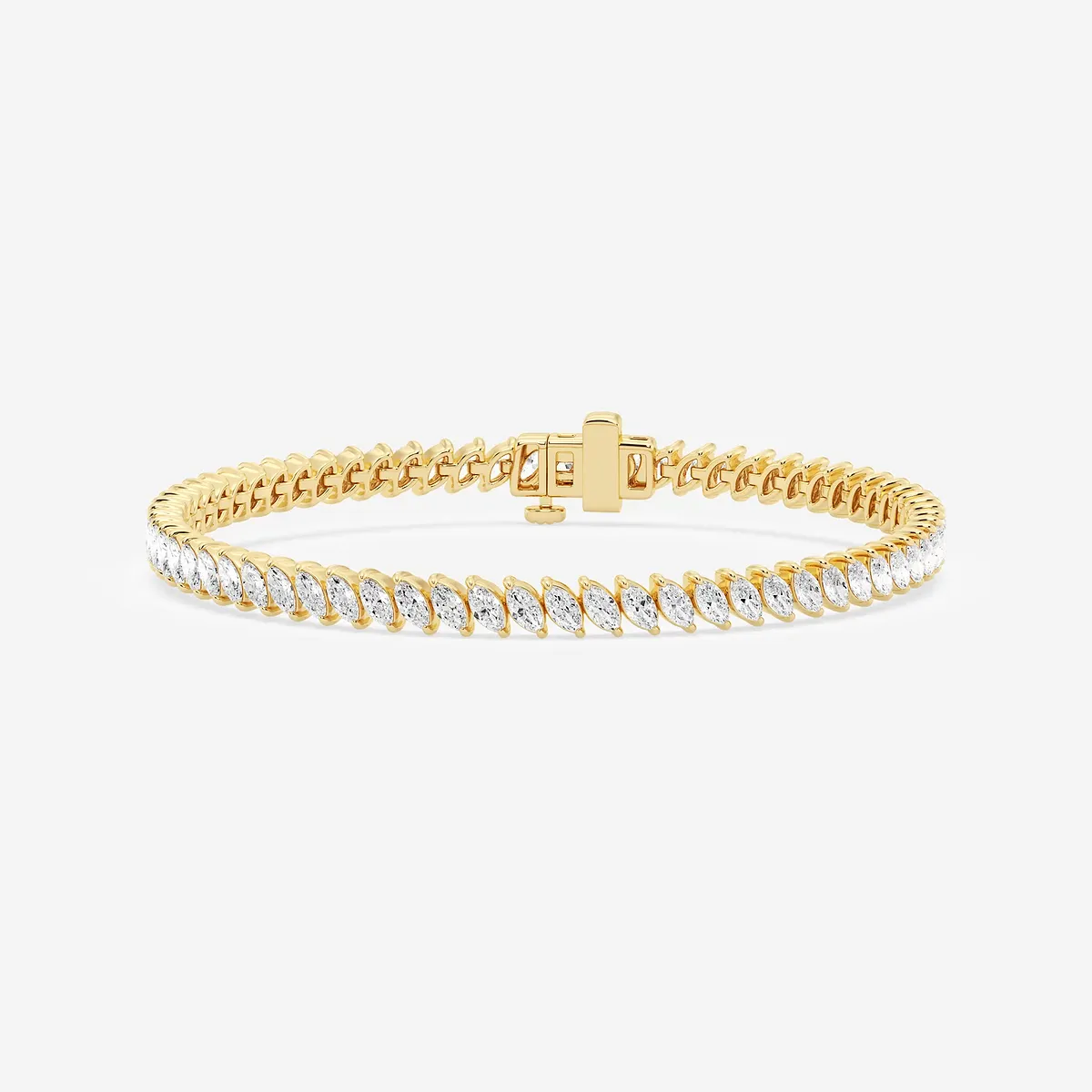Lab Grown Diamond Diagonal Tennis Bracelet - 7 Inches