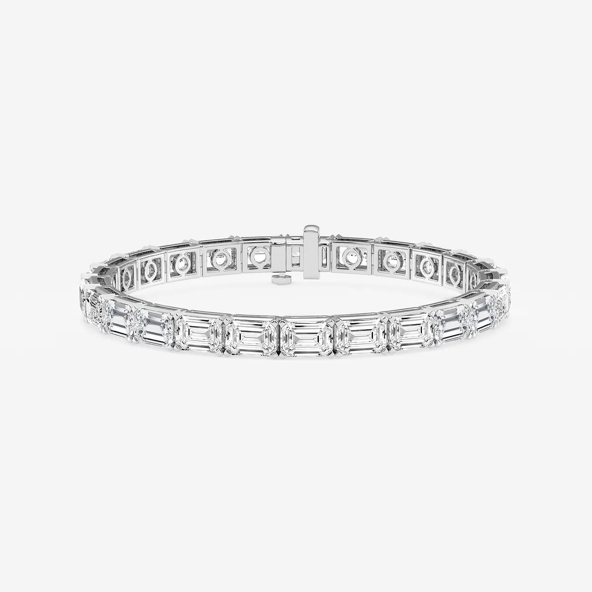 Lab Grown Diamond East -West Tennis Bracelet - 7 Inches, E