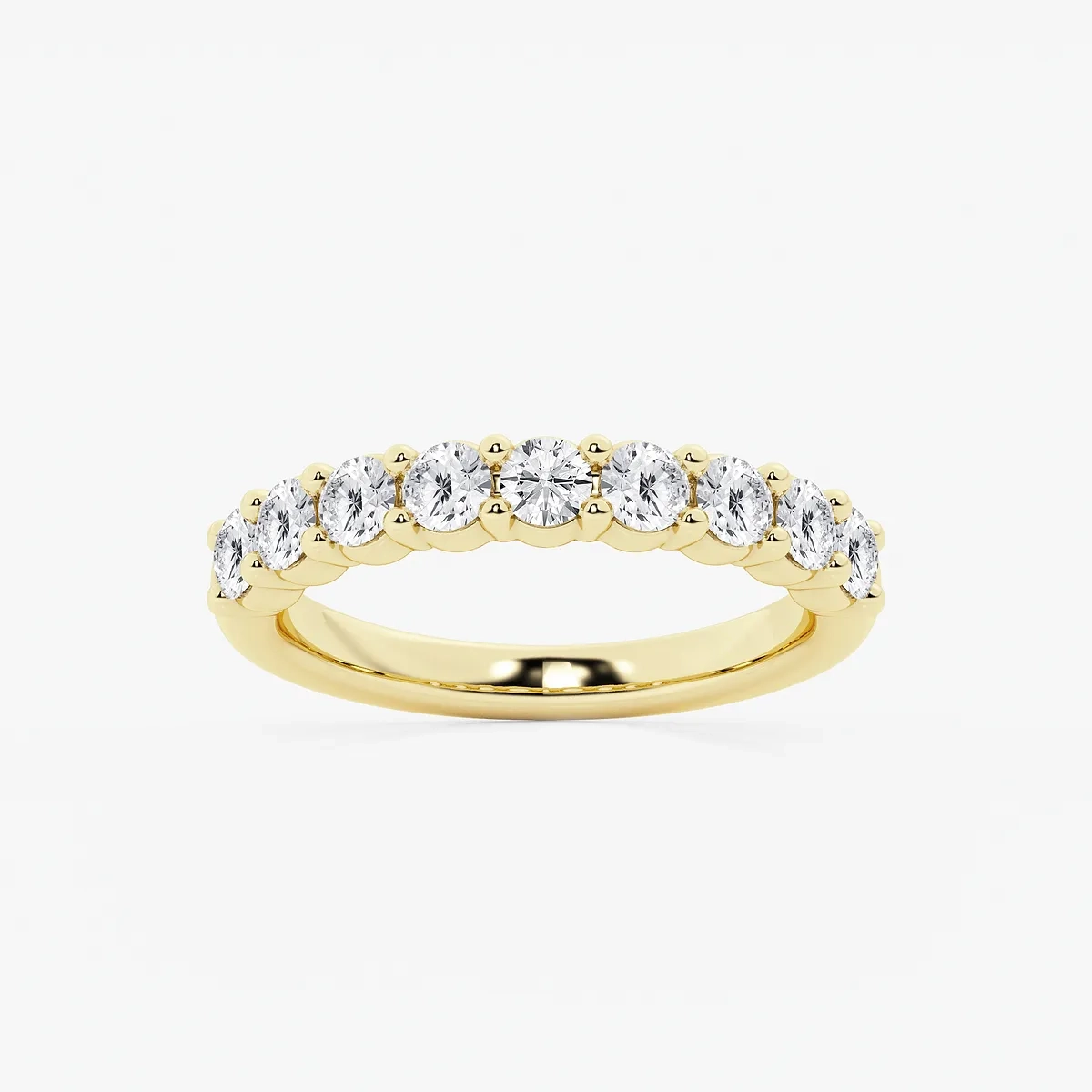 Clarice Lab Grown Diamond Nine Stone Shared Prong Anniversary Band