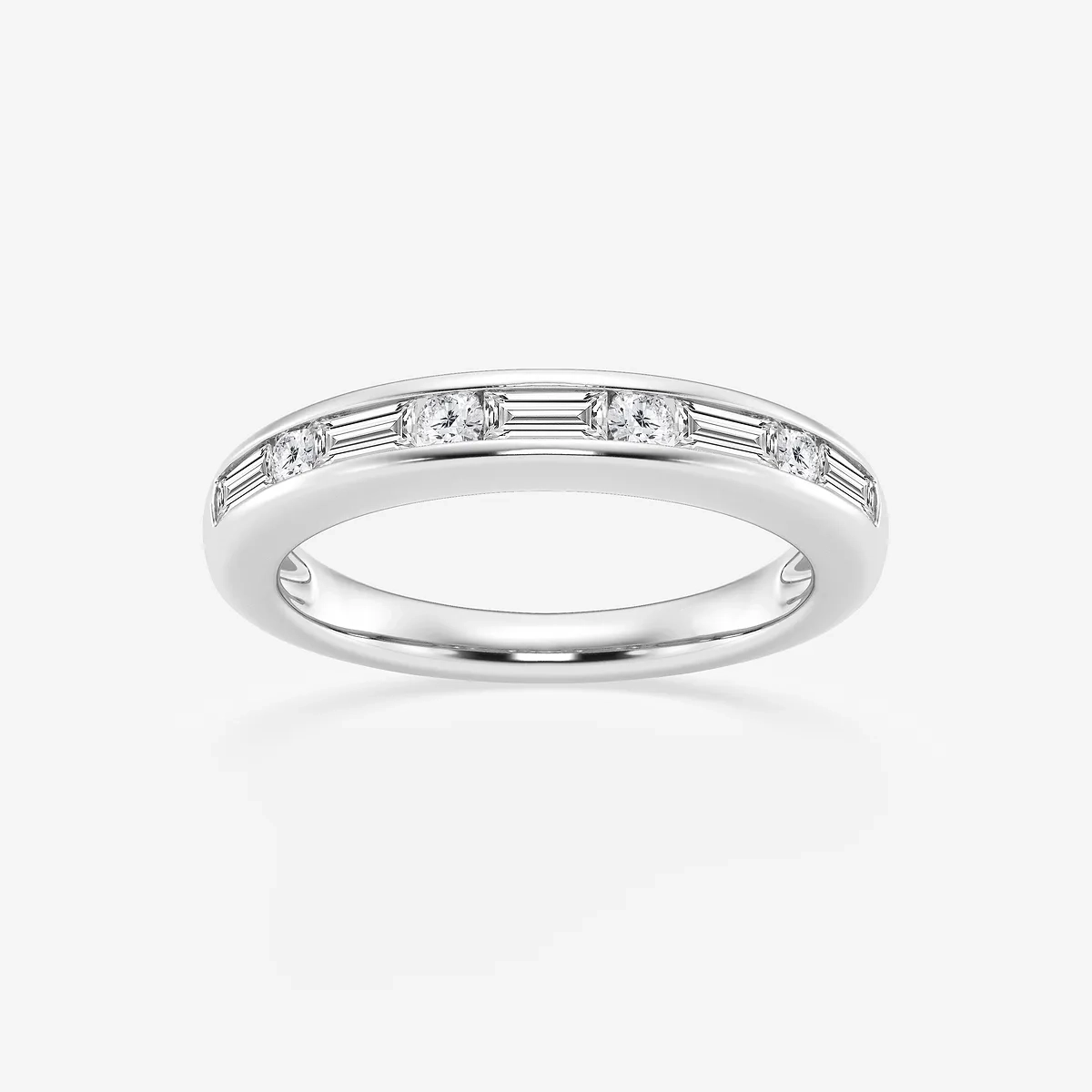 Delilah and Lab Grown Diamond Alternating Nine Stone Anniversary Band