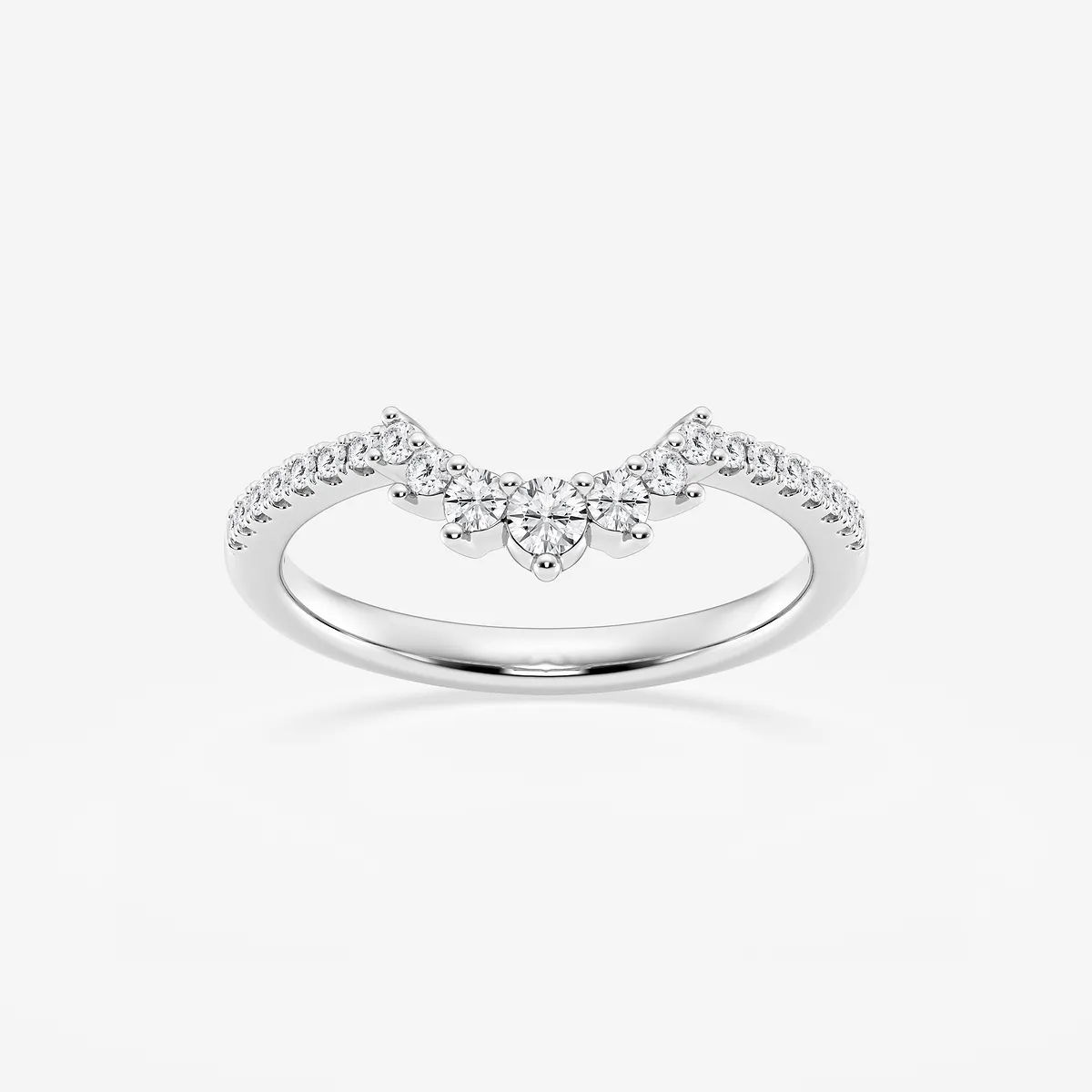 Mariah Lab Grown Diamond Graduated Crown Stackable Ring, | Center