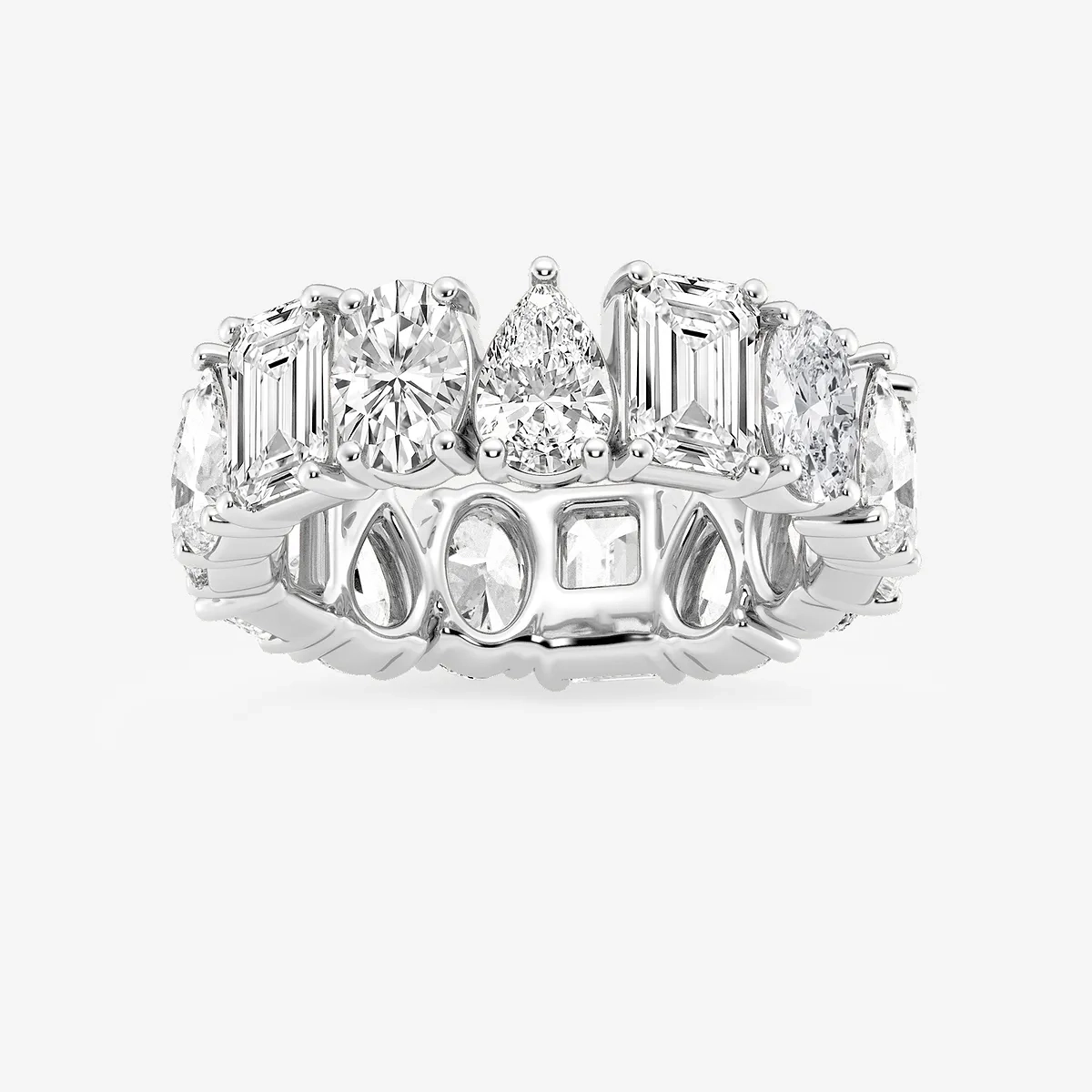 Lillie 8 Multi-Shape Lab Grown Diamond Eternity Band - 6.8mm Width