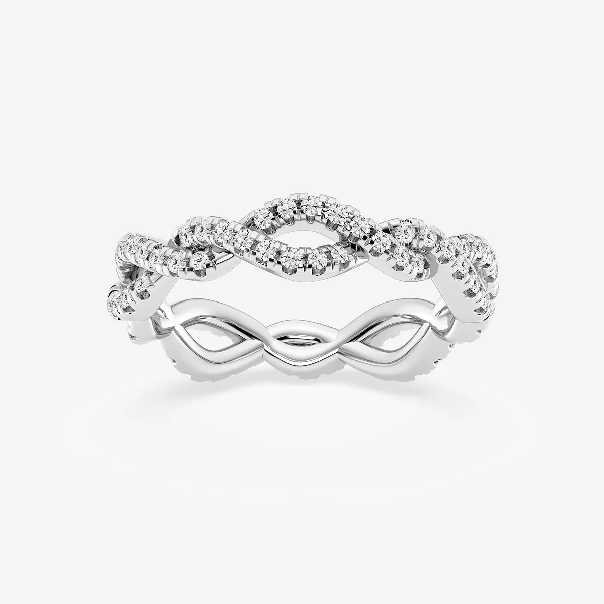 Blanca Lab Grown Diamond Infinity Twist Eternity Band - 4.2mm Width