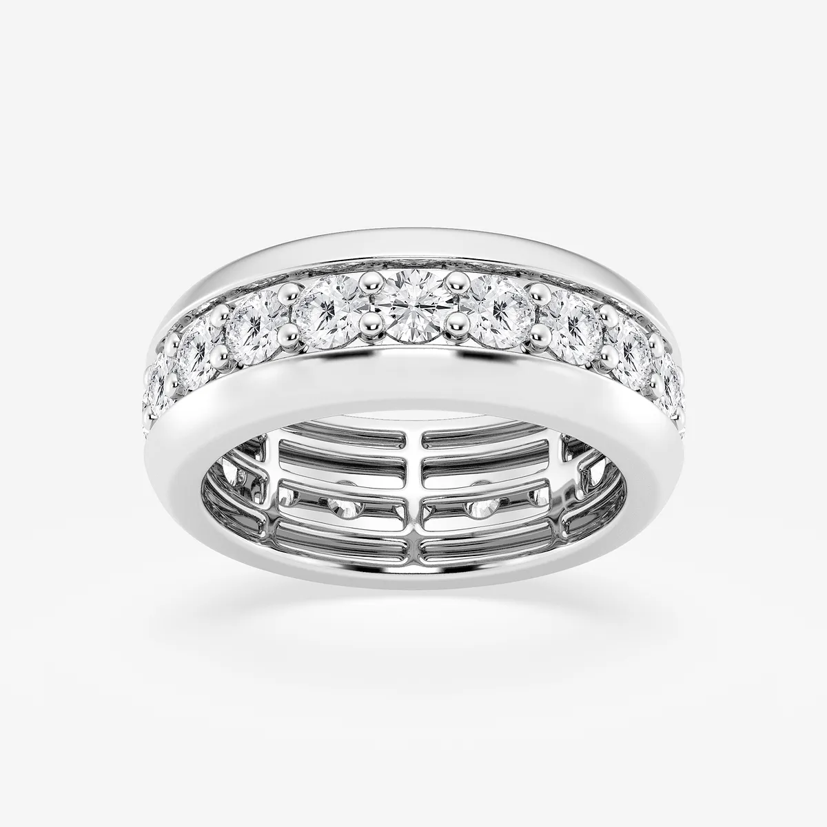 Lab Grown Diamond Pave Set Eternity Band - 8.5mm Width