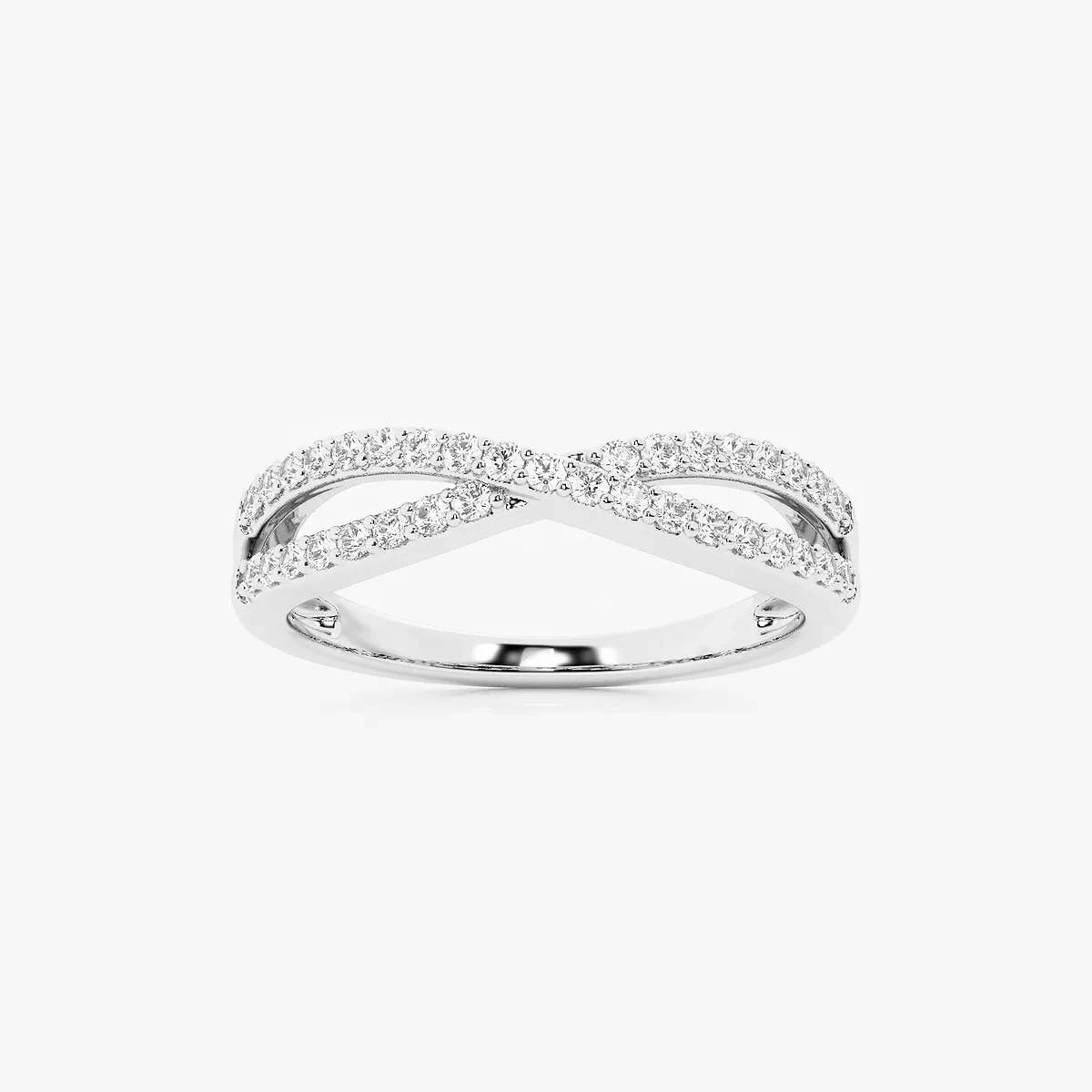 Marley Lab Grown Diamond Crossover Wedding Band