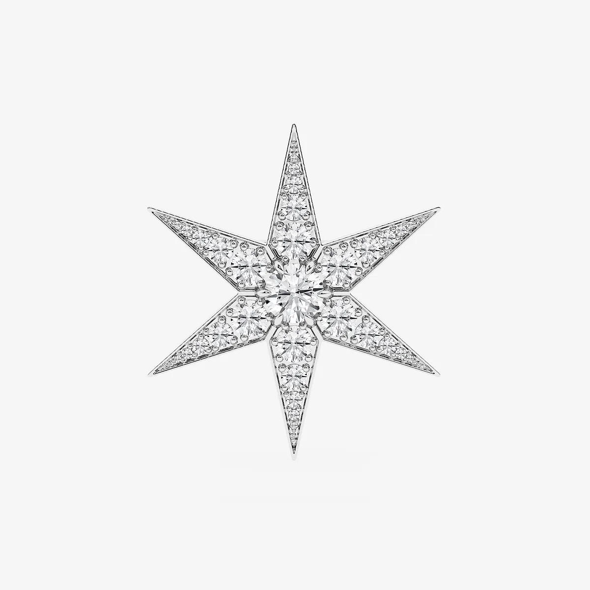 6 Lab Grown Diamond Star Pin, E