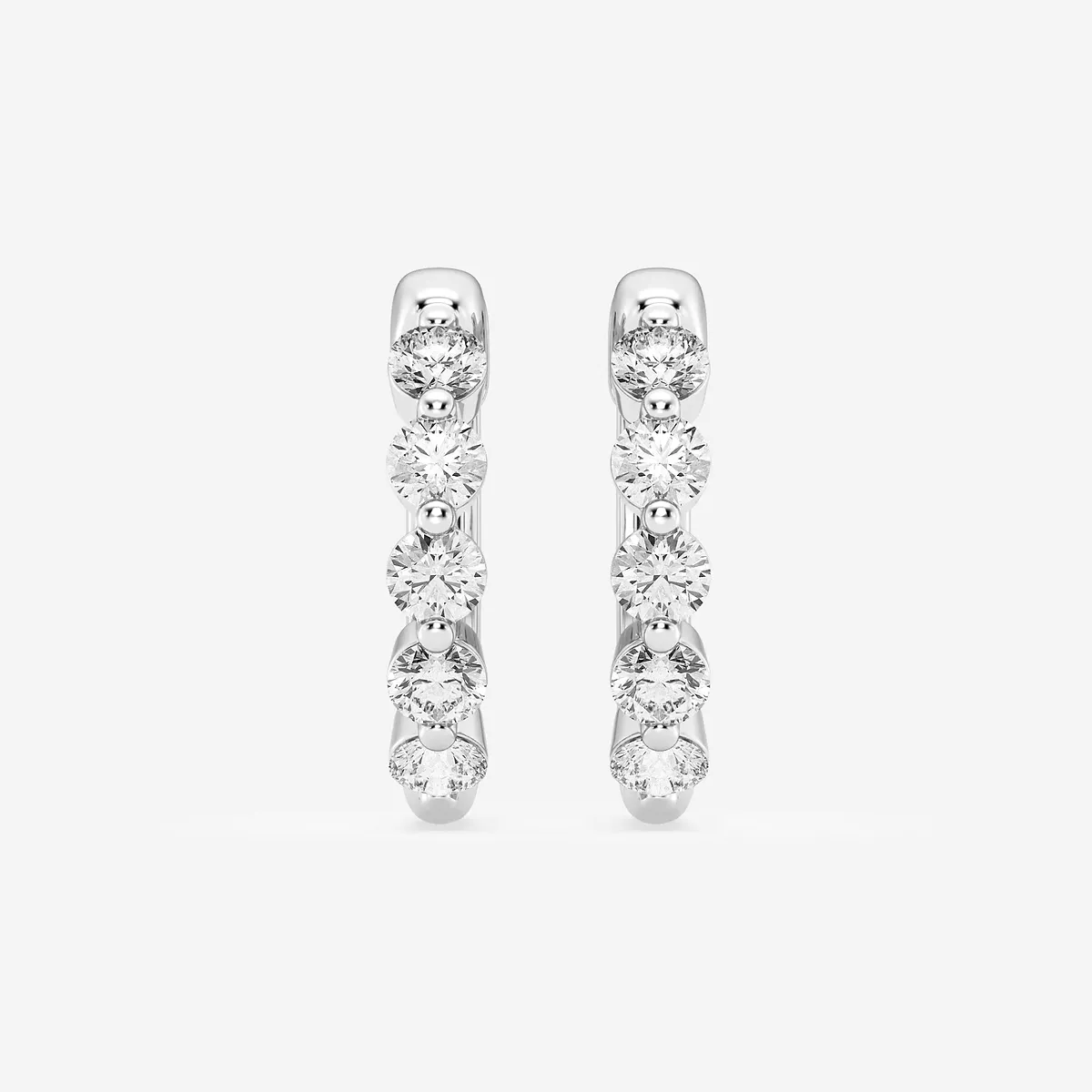 Lab Grown Diamond Floating Hoop Earrings