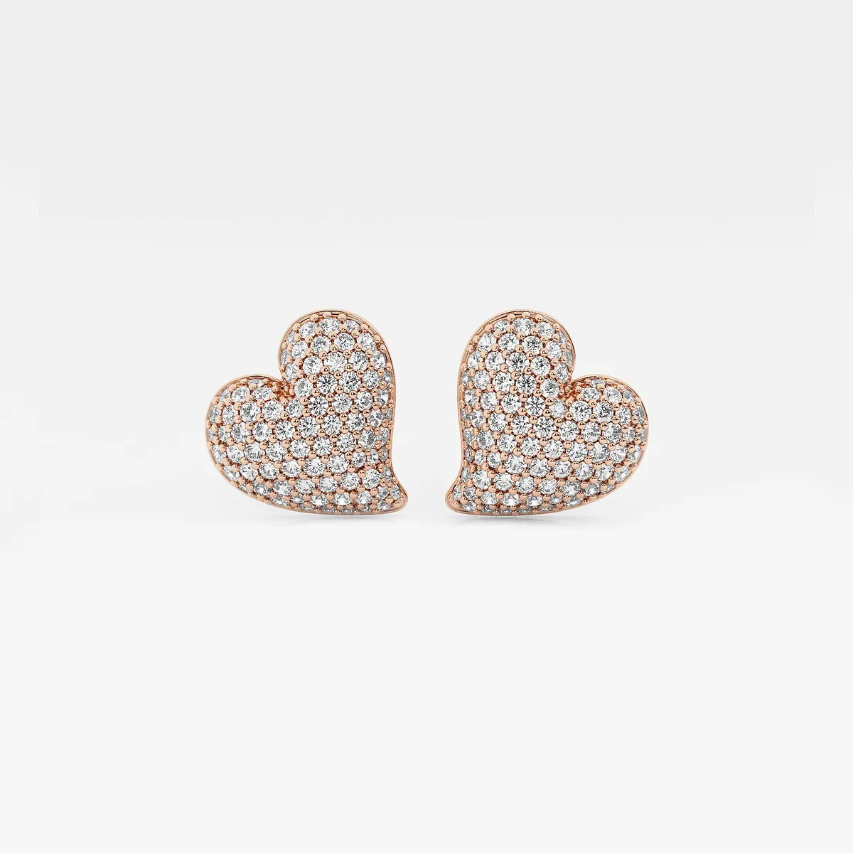 Lab Grown Diamond Shape Pave Stud Earring
