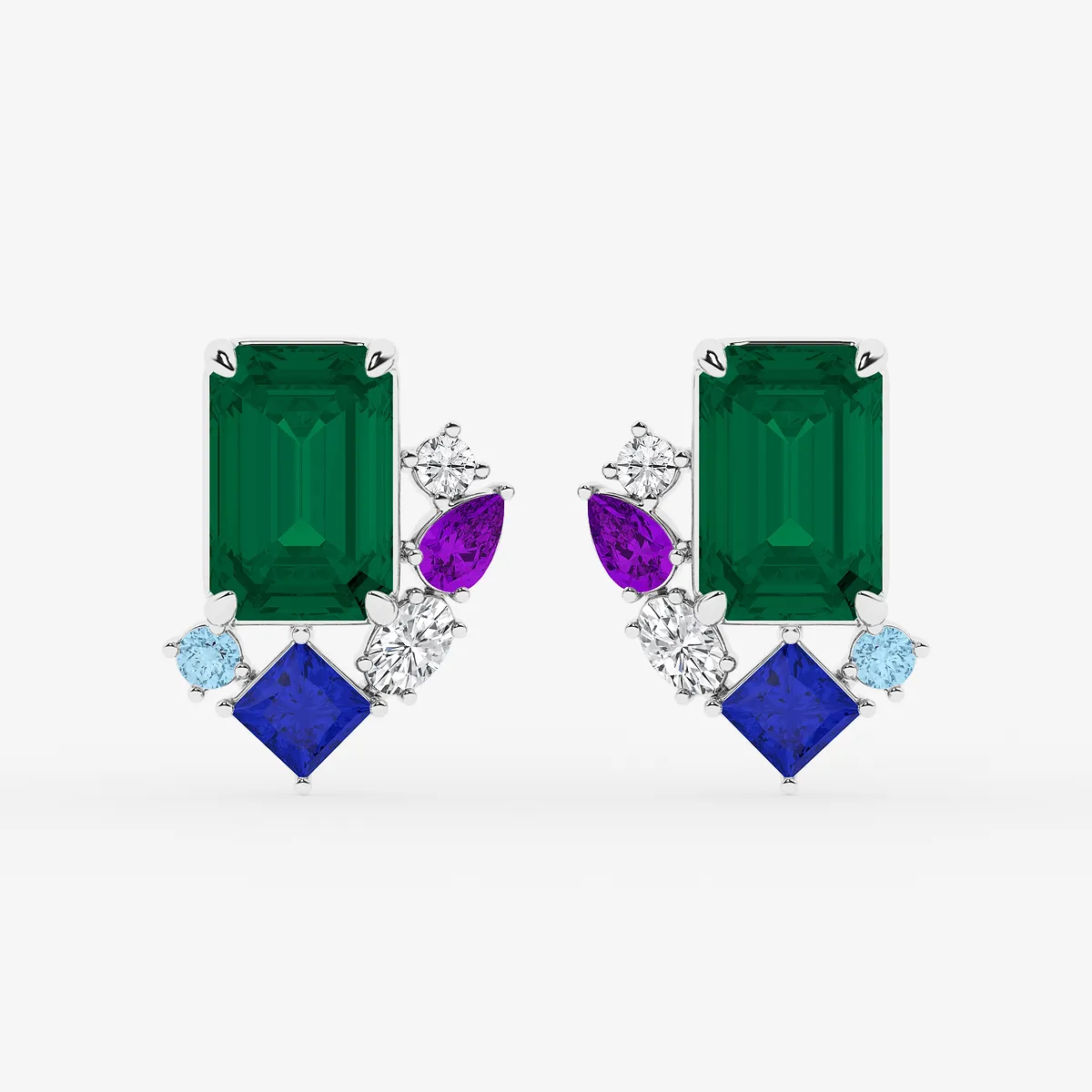 Cut Created with and Lab Grown Diamond Stud Earrings