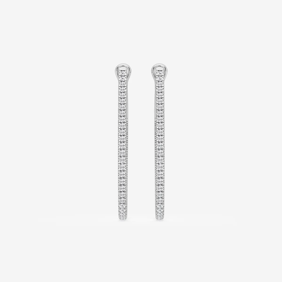 Lab Grown Diamond Inside Out Hoop Earrings