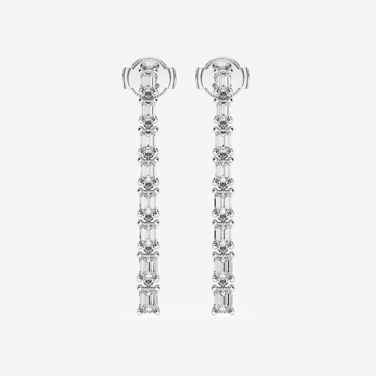 Lab Grown Diamond Graduated Dangle Earrings