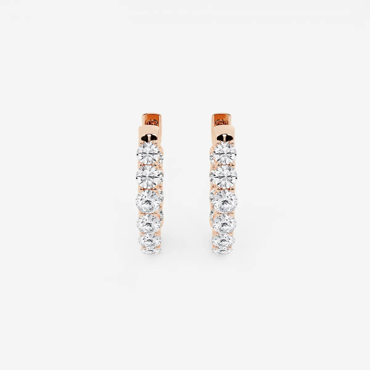 Lab Grown Diamond -Shaped Inside Out Hoop Earrings