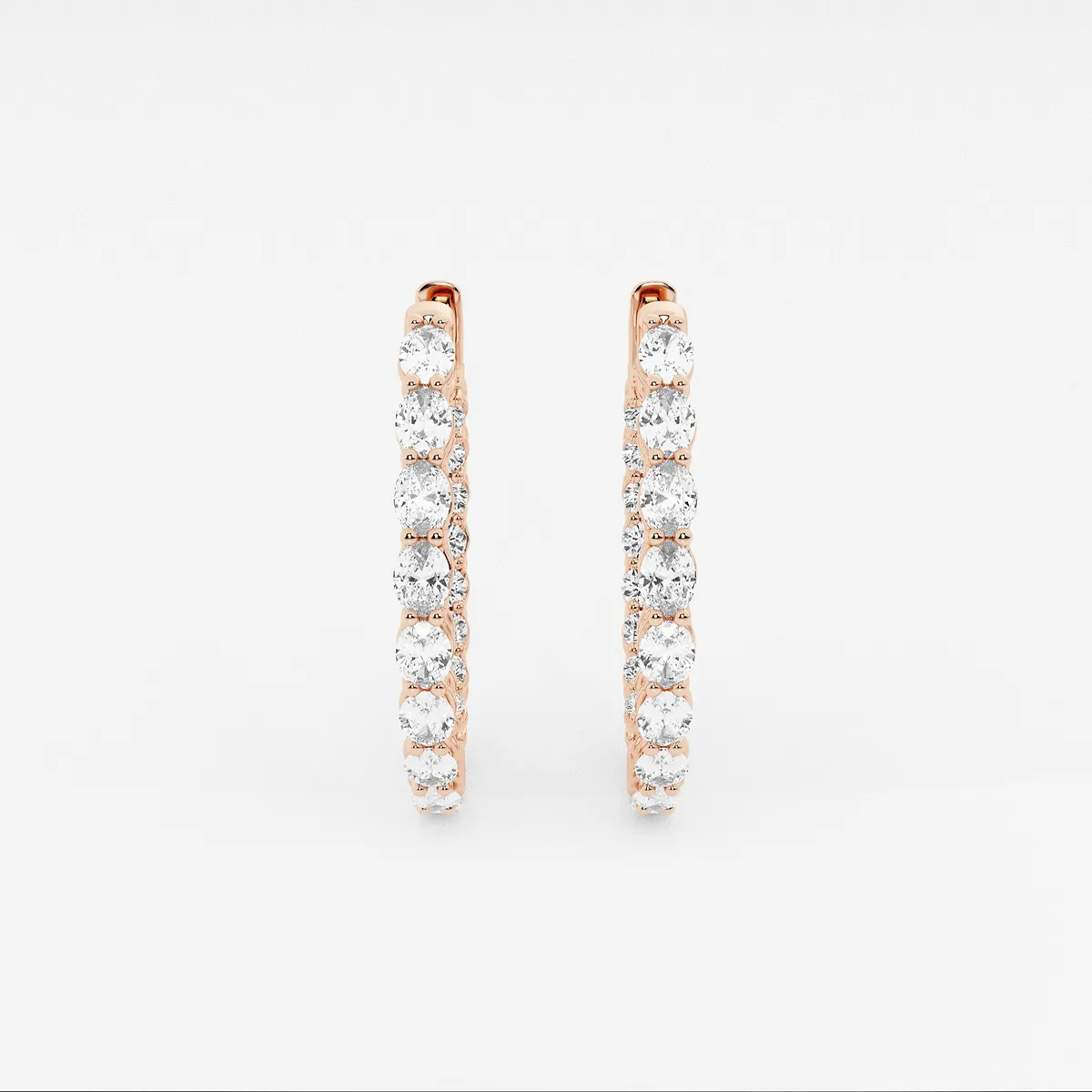 Lab Grown Diamond Inside Out Hoop Earrings