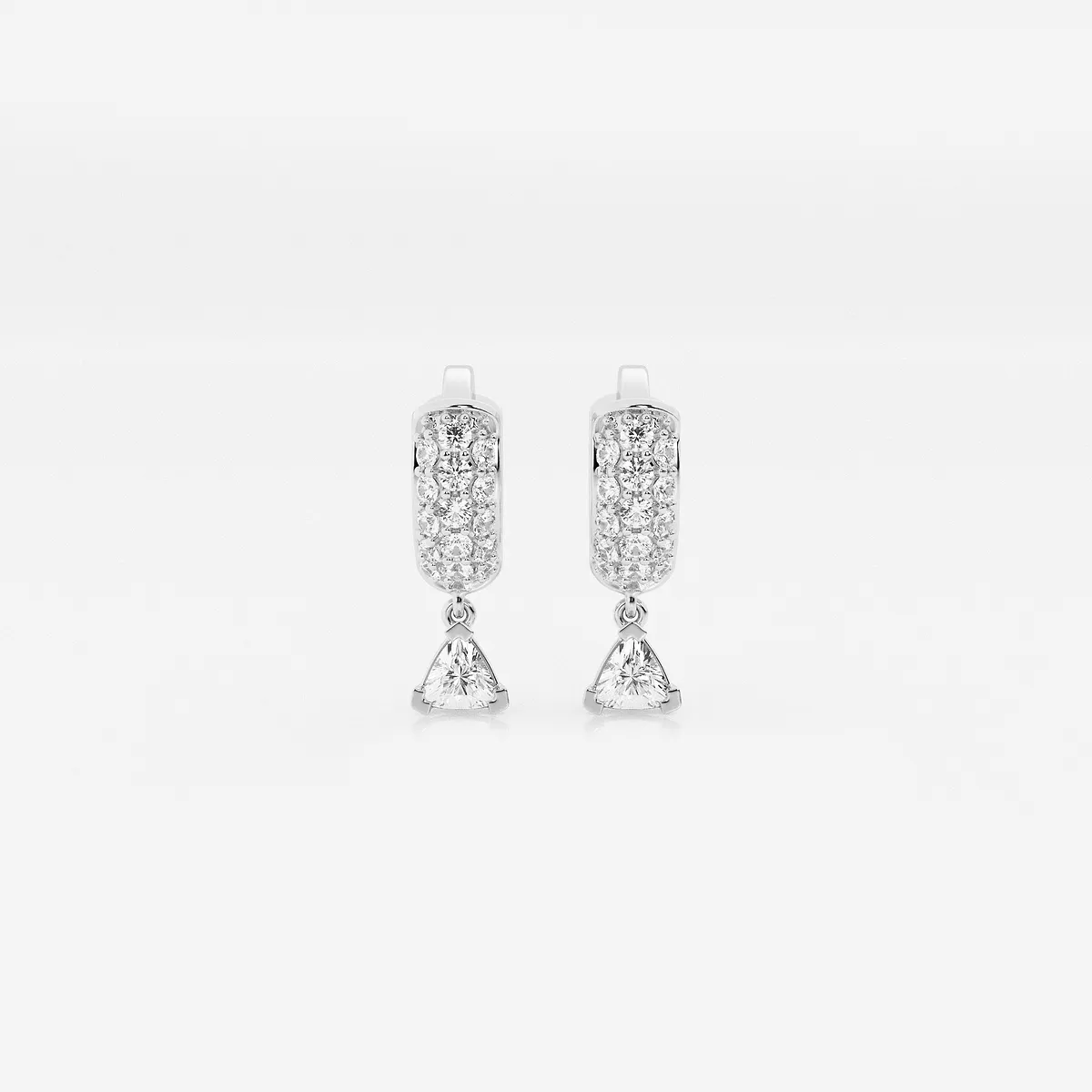 n?as Bomb? Trillion Lab Grown Diamond Third Piercing Huggie Hoop Earrings