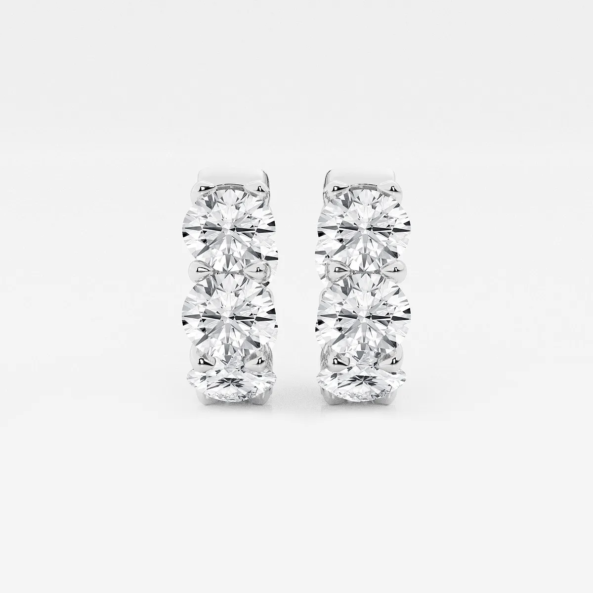 Lab Grown Diamond Huggie Hoop Earrings, E