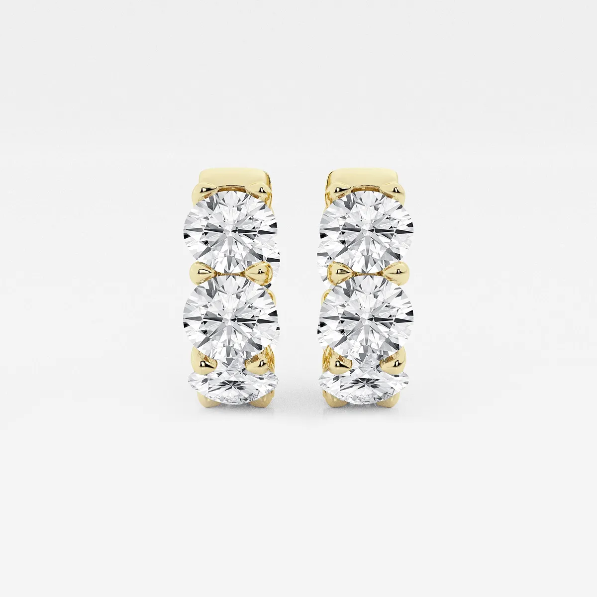 Lab Grown Diamond Huggie Hoop Earrings, E