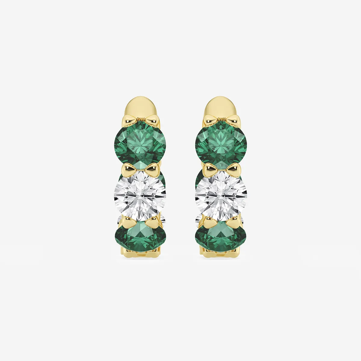 4.9 mm Created and Lab Grown Diamond Huggie Hoop Earrings