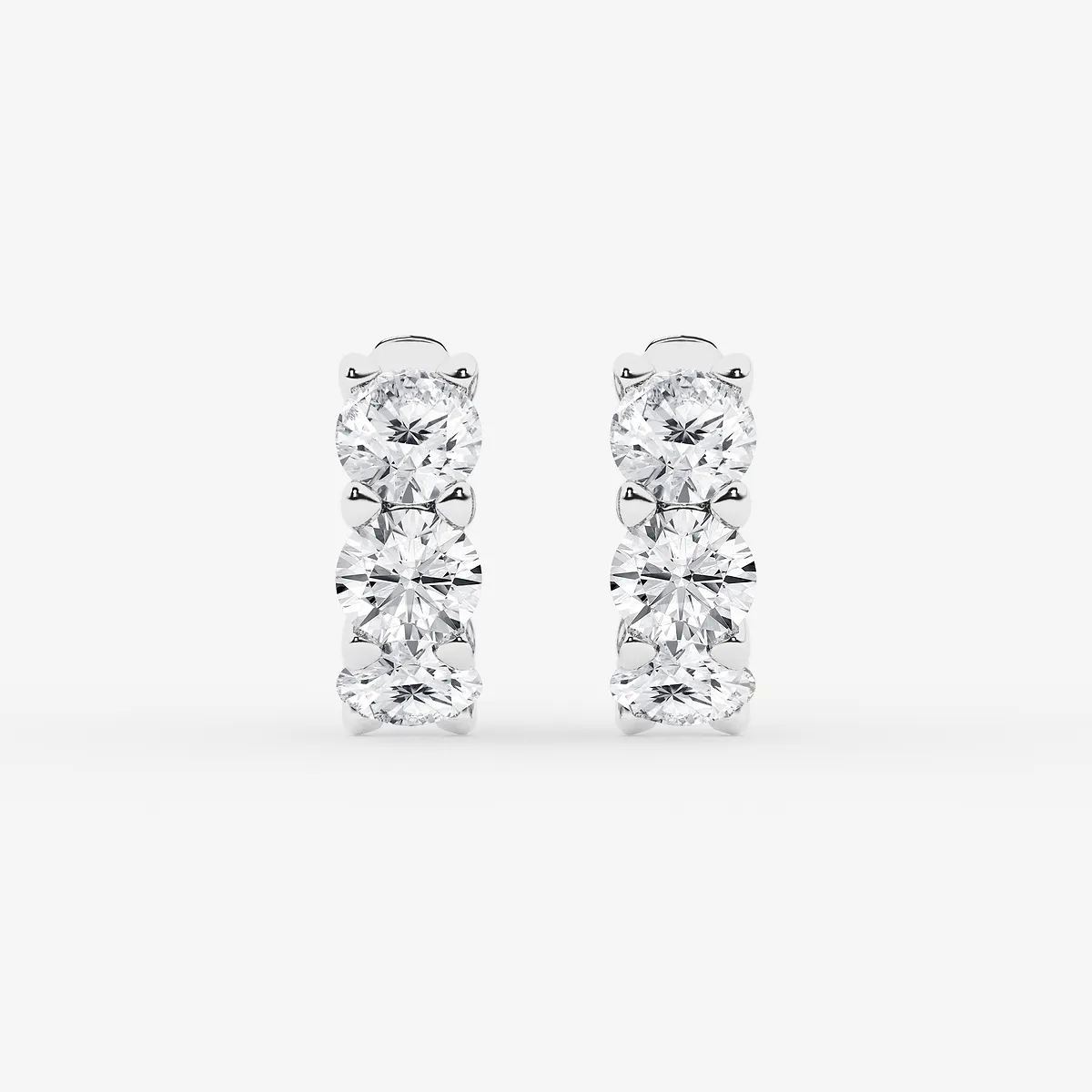 Lab Grown Diamond Huggie Hoop Earrings, E