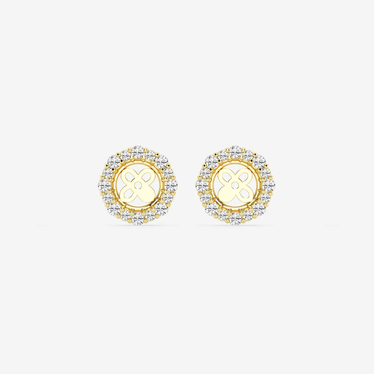 Lab Grown Diamond Halo Earring Jackets