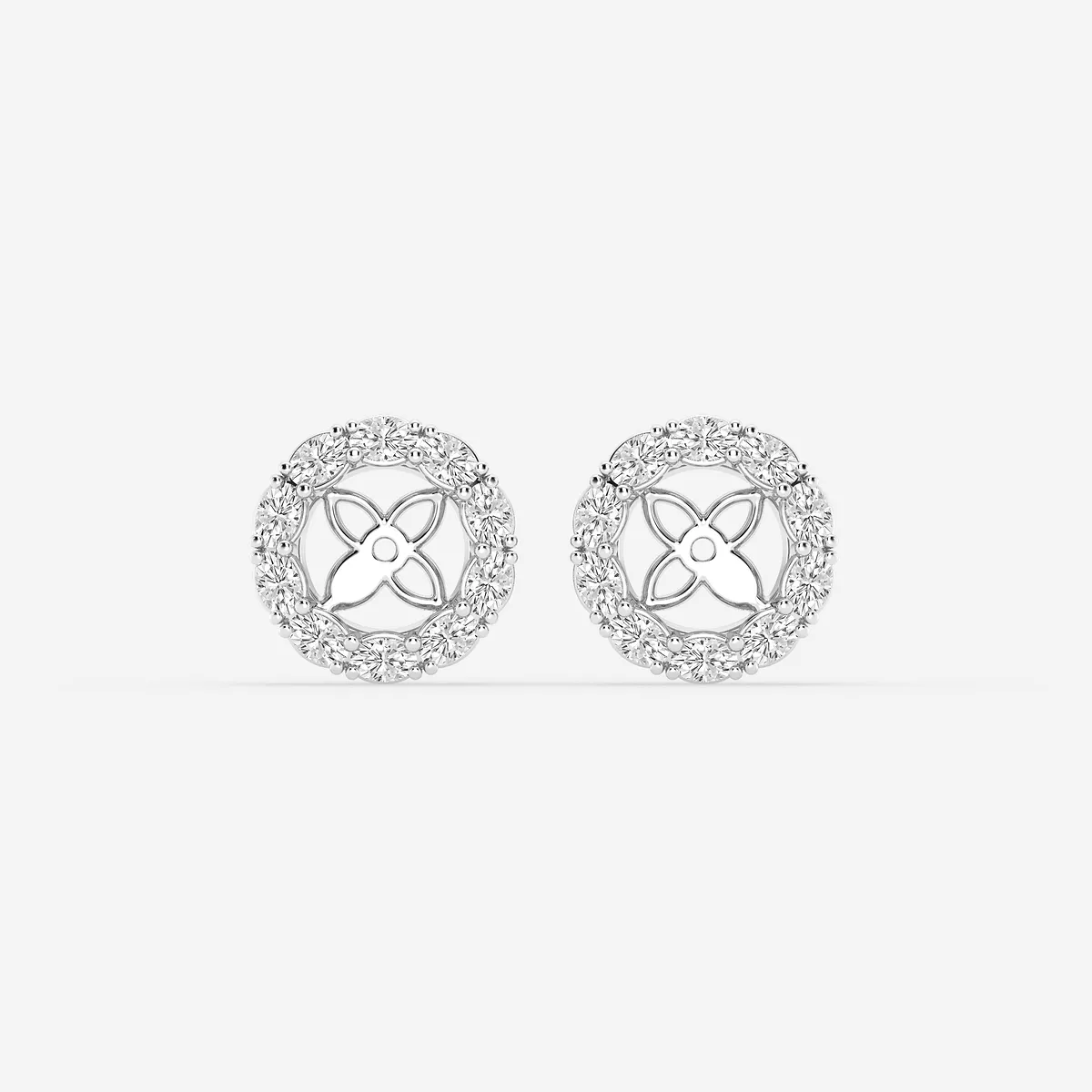 Lab Grown Diamond Halo Earring Jackets