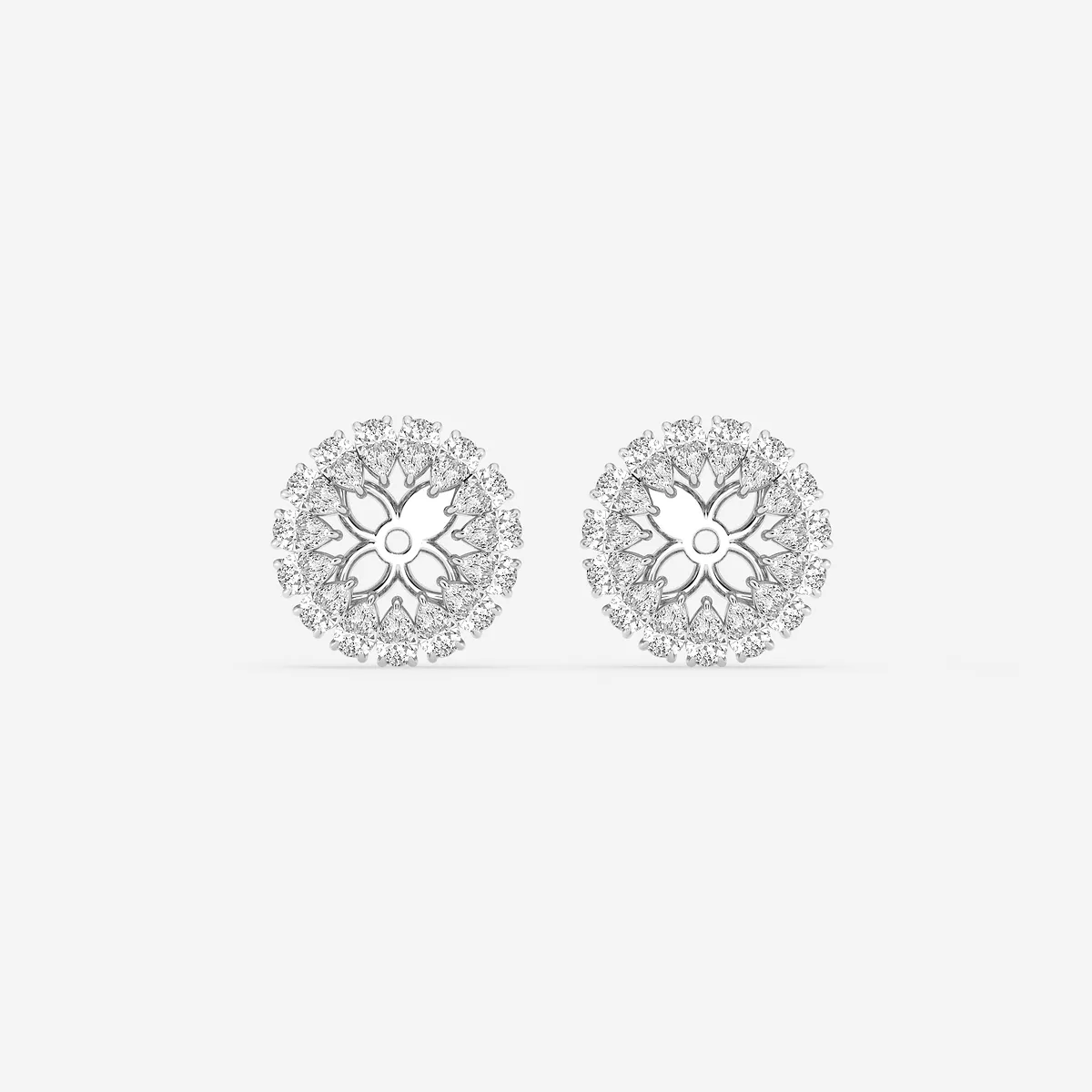 1 Lab Grown Diamond Halo Earring Jackets