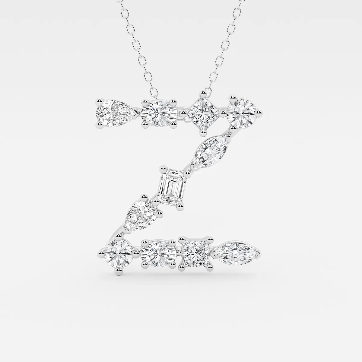 1 Mosaic Multi-Shape Initial Z Pendant
