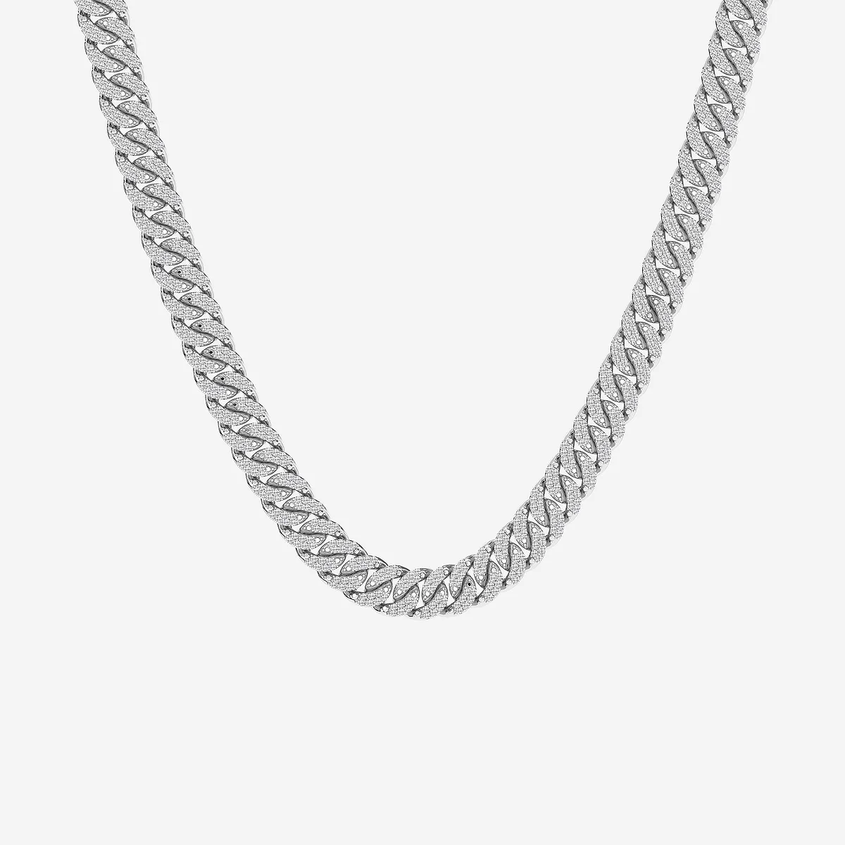 7 Lab Grown Diamond Cuban Link Necklace