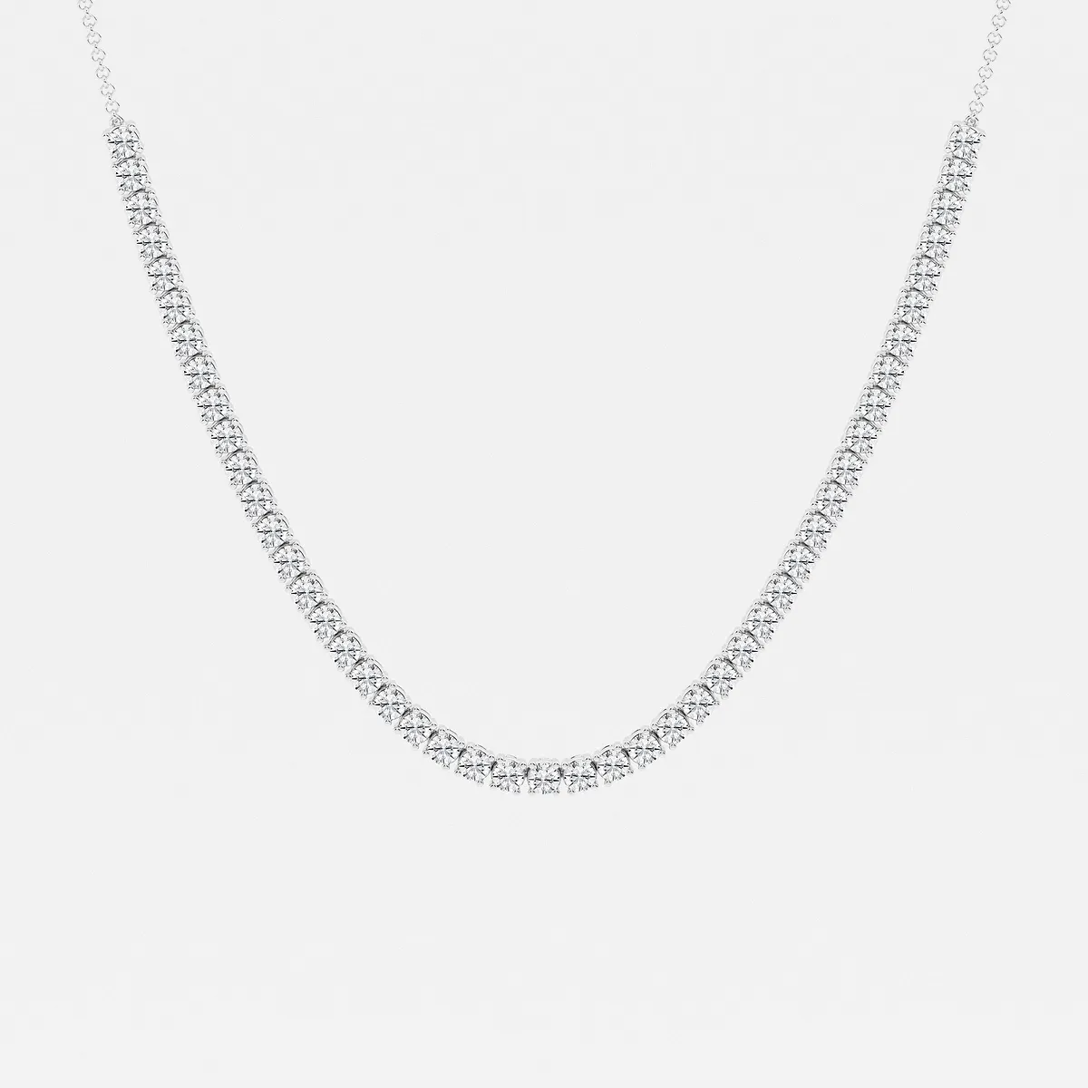 Lab Grown Diamond Adjustable Choker Tennis Necklace