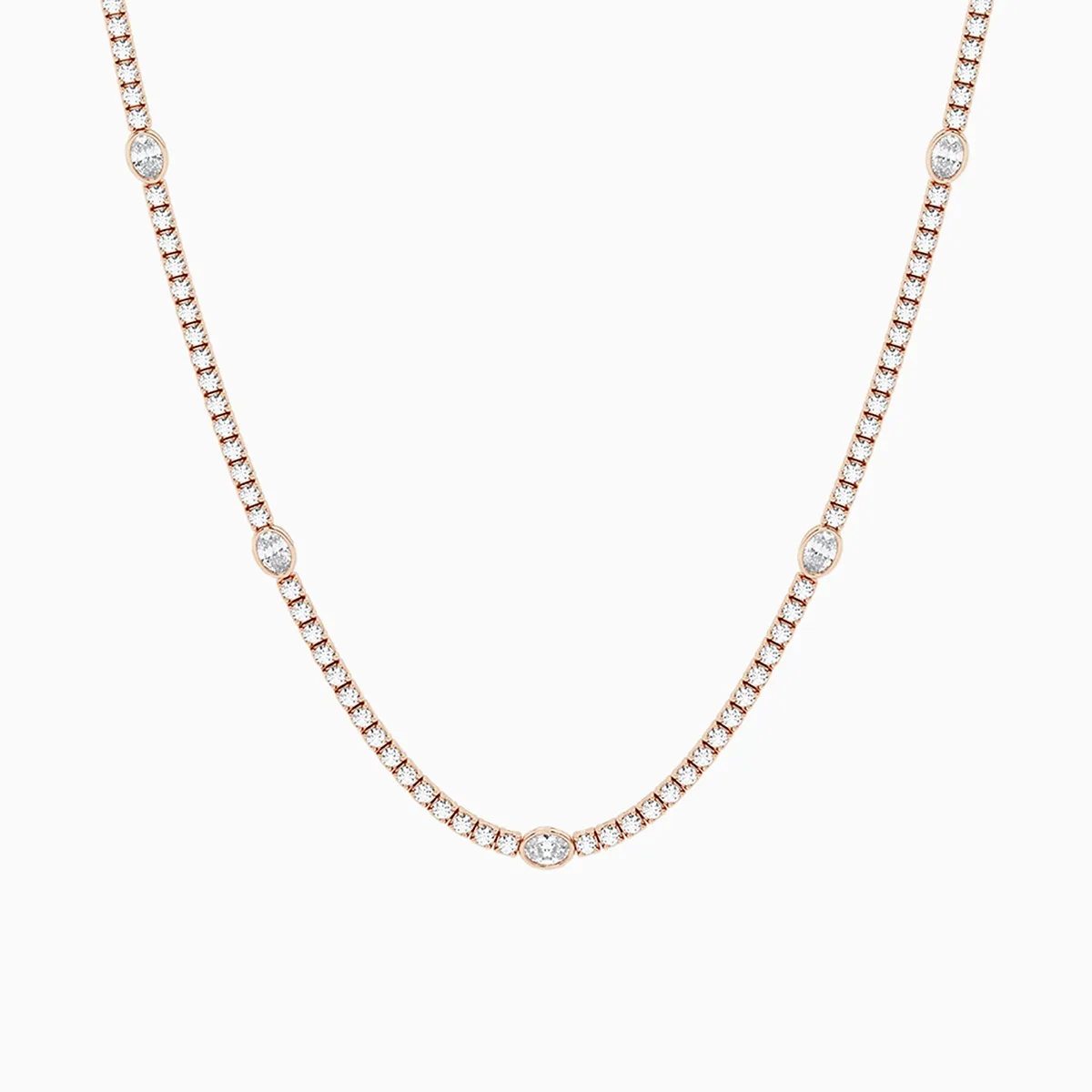 n?as Empowering 8 Lab Grown Diamond Station Tennis Necklace