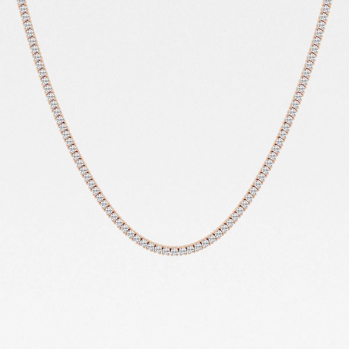 Lab Grown Diamond Four Prong Tennis Necklace