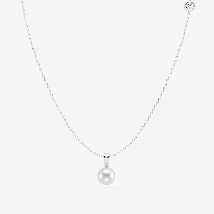 7.5 - 8.0 mm Cultured Freshwater Pearl Pendant
