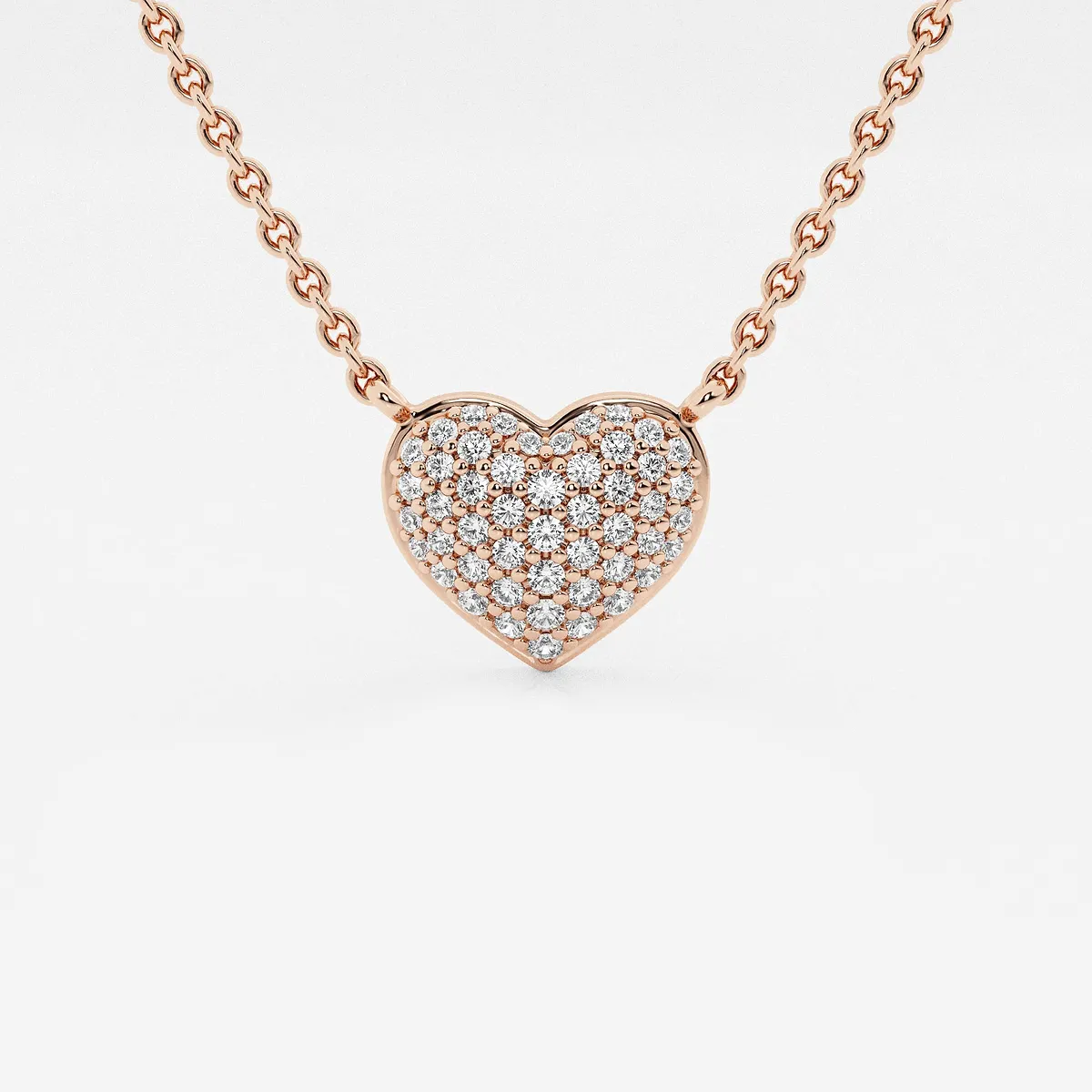Lab Grown Diamond Petite Pave Pendant with Adjustable Chain